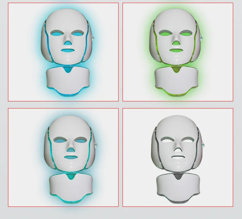 LED Photon Skin Rejuvenation Facial Mask with 7 Color Light Therapy